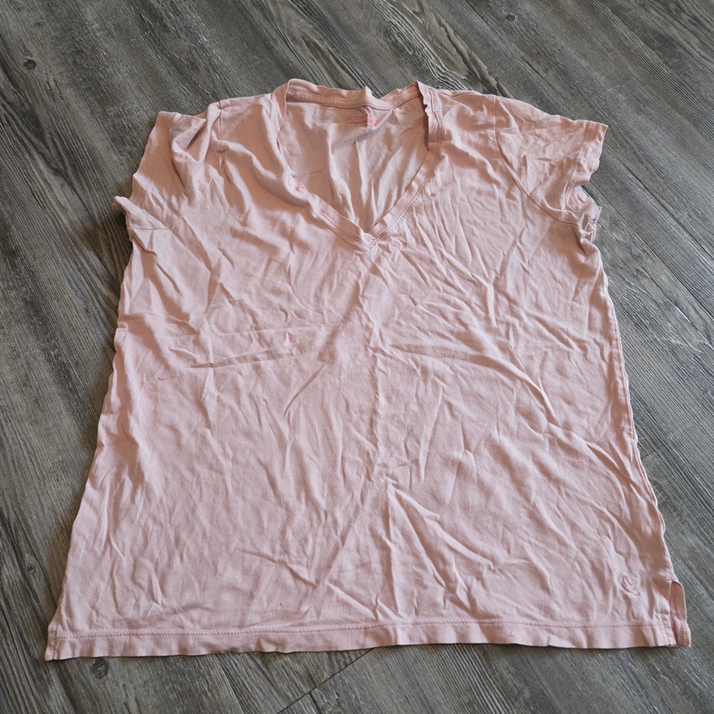 Victoria's Secret Light Pink V-Neck Short Sleeve Tee
